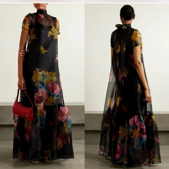 STAUD Black Floral Maxi Dress - Picture 4 of 15